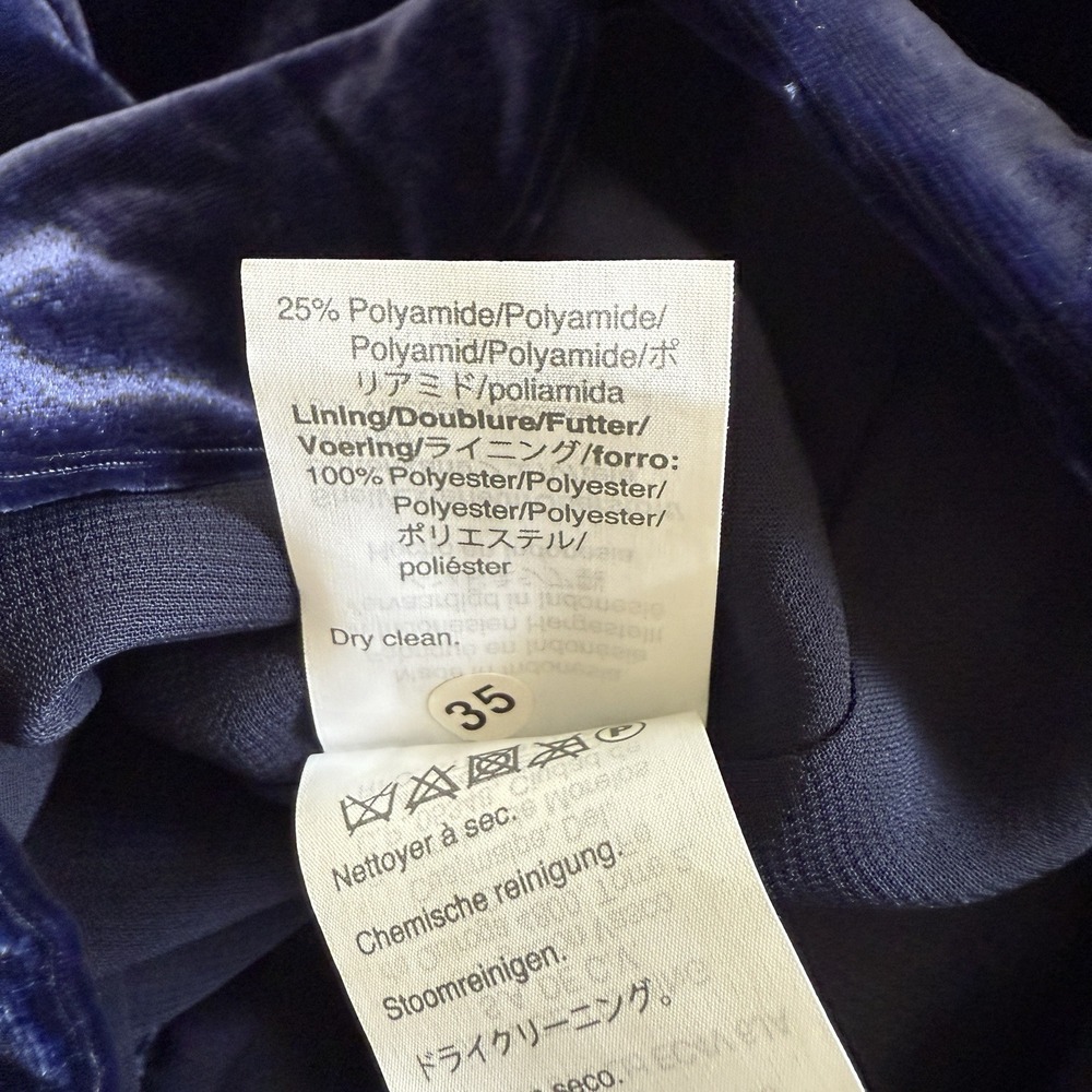 Madewell Womens Navy Blue Velvet Dark Fairy Button-Front Cami Tank Top Size 2 - Picture 9 of 9